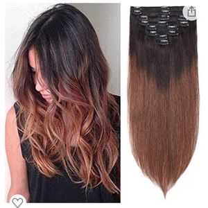 s-noilite clip in 100% remy human hair extensions 1bt4 10'